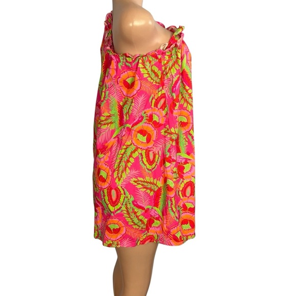 Show Me Your MuMu High Volume Mini Dress Tropical Pink Print - Picture 5 of 11